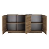 Credenza Marrone Rovere 3 Ripiani Apertura Battente 182x44x90h cm, 3 Ante - Malosco