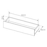 Credenza Marrone Rovere 4 Cassetti un Ripiano 94x38x104h cm, Apertura Scorrevole - Hasavato