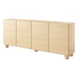 Credenza Marrone Rovere 4 Ripiani Apertura Battente 200x38x80h cm, 4 Ante - Hamomole