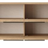 Credenza Marrone Rovere 4 Vani 4 Ante 160x45x74h cm, Apertura a Ribalta - Follo