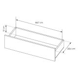 Credenza Marrone Rovere 6 Cassetti un Ripiano 154x38x83h cm, Apertura Scorrevole - Hasimi
