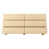 Credenza Marrone Rovere 6 Cassetti un Ripiano 160x38x80h cm, Apertura Scorrevole - Hana