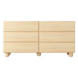 Credenza Marrone Rovere 6 Cassetti un Ripiano 160x38x80h cm, Apertura Scorrevole - Hana
