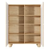 Credenza Marrone Rovere 6 Ripiani Apertura Battente 100x38x125h cm, 4 Ante - Hamola