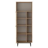 Credenza Marrone Rovere 7 Ripiani 2 Ante 160x36x45h cm, 9 Vani - Uta