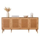 Credenza Marrone Rovere Apertura Battente 4 Ante 180x41x81h cm, Chiusura Battente - Mascali