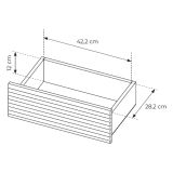 Credenza Marrone Rovere Beige 2 Cassetti 2 Ripiani 104x40x84h cm, Apertura Battente, Scorrevole - Hateva