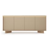 Credenza Marrone Rovere Beige 4 Ripiani Apertura Battente 204x40x84h cm, 4 Ante - Hataga