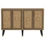 Credenza Marrone Rovere oro 2 Ripiani 4 Vani 120x30x80h cm, 4 Ante - Luino