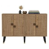 Credenza Marrone Rovere oro 2 Ripiani 4 Vani 120x30x80h cm, 4 Ante - Thiene