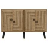 Credenza Marrone Rovere oro 2 Ripiani 4 Vani 120x30x80h cm, 4 Ante - Thiene