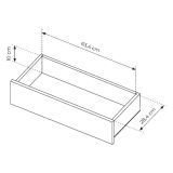 Credenza Marrone Rovere un Cassetto 2 Ripiani 196x40x51h cm, Apertura Battente, Scorrevole - Hanotofa