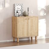 Credenza Marrone Rovere un Ripiano 2 Ante 72x36x73h cm, 2 Vani - Pontida