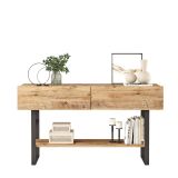Credenza Minerva, Buffet da soggiorno, Madia da salotto, Dispensa da cucina, 139x43 h76 cm, Quercia