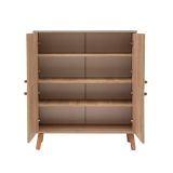 Credenza multicolore chic 95x36x111h cm 4 ante - Agyemang