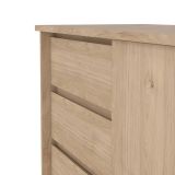 Credenza Nathalie, Buffet da soggiorno, Madia da salotto, Dispensa da cucina, 50x119 h76 cm, Rovere