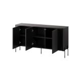 Credenza nera 150x39x80h cm 3 ante - Susegana