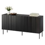 Credenza nera 150x42x75h cm 3 ante - Spirano