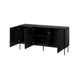 Credenza nera 150x42x75h cm 3 ante - Spirano