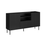 Credenza nera 150x42x82h cm 2 ante e 1 cassetto - Malo