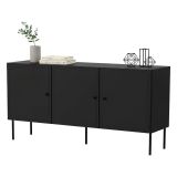 Credenza nera 151x40x75h cm 3 ante - Vigasio