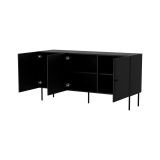 Credenza nera 151x40x75h cm 3 ante - Vigasio