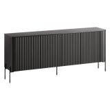Credenza nera 190x39x80h cm 4 ante - Laion