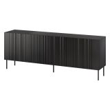 Credenza nera 200x42x75h cm 4 ante - Gerace