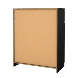 Credenza nera 80x40x100h cm 2 ante e 1 cassetto - Genziana
