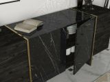 Credenza nera e oro 180x46x75h cm 4 ante - Asto