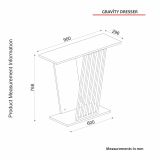 Credenza nera e oro 90x29x76h cm moderna - Cempaka