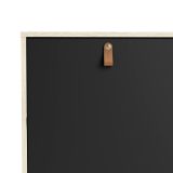 Credenza nera e quercia 98x40x86h cm 1 anta e 3 cassetti - Molise