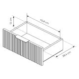 Credenza Nero 3 Cassetti 2 Ripiani 163x38x81h cm, Apertura Battente, Scorrevole - Halilala