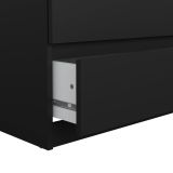 Credenza Nero 6 Cassetti Apertura Scorrevole 154x50x68h cm, Chiusura Scorrevole - Joyce