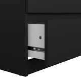 Credenza Nero 6 Cassetti Apertura Scorrevole 154x50x70h cm, Chiusura Scorrevole - Giselle