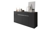 Credenza Nero Antracite Grigio un Cassetto 3 Ripiani 170x40x85h cm, Apertura Battente - Cirimido