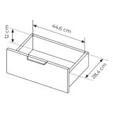 Credenza Nero Antracite oro 2 Cassetti 3 Ripiani 103x40x123h cm, Apertura Battente, Scorrevole - Hameno