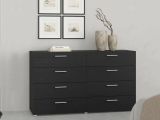 Credenza Nero Effetto Legno 8 Cassetti Apertura Scorrevole 140x40x82h cm, Chiusura Scorrevole - Phethai