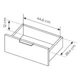 Credenza Nero oro 2 Cassetti 3 Ripiani 153x40x81h cm, Apertura Battente, Scorrevole - Hametesi
