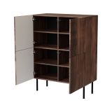 Credenza noce 118x40x89h cm 2 ante - Gaby