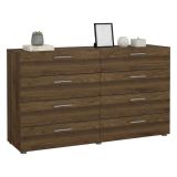 Credenza noce 140x40x81h cm 8 cassetti - Phethai