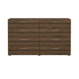 Credenza noce 140x40x81h cm 8 cassetti - Urduja