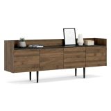 Credenza noce 195x40x73h cm 3 ante e 2 cassetti - Zungoli