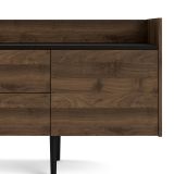 Credenza noce 195x40x73h cm 3 ante e 2 cassetti - Zungoli