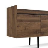 Credenza noce 195x40x73h cm 3 ante e 2 cassetti - Zungoli