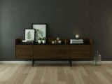 Credenza noce 195x40x73h cm 3 ante e 2 cassetti - Zungoli