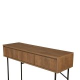 Credenza noce e nera 120x36x90h cm 3 cassetti - Avetrana