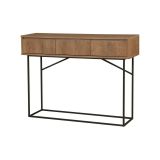 Credenza noce e nera 120x36x90h cm 3 cassetti - Avetrana
