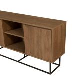 Credenza noce e nera 140x36x72h cm 3 ante - Levante