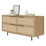 Credenza noce e quercia 160x44x74h cm 2 ante - Anterivo